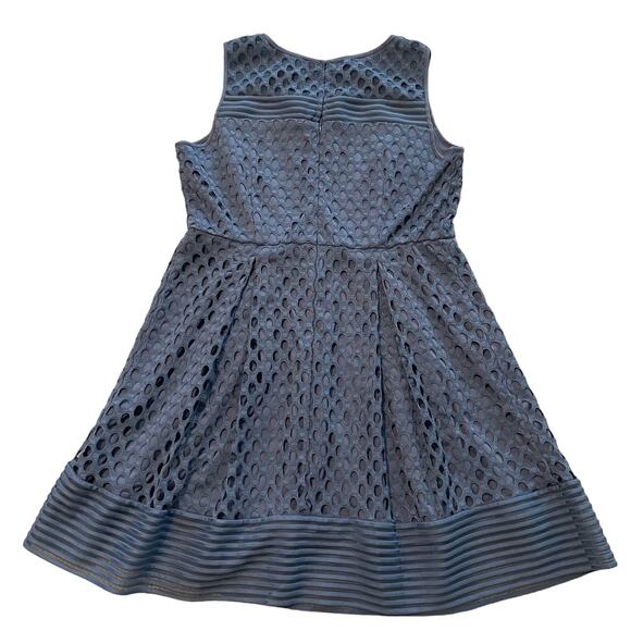 Lane Bryant Crochet Lace Overlay Dress Lined Classic A Line Blue Women's Plus 18 - Picture 6 of 14